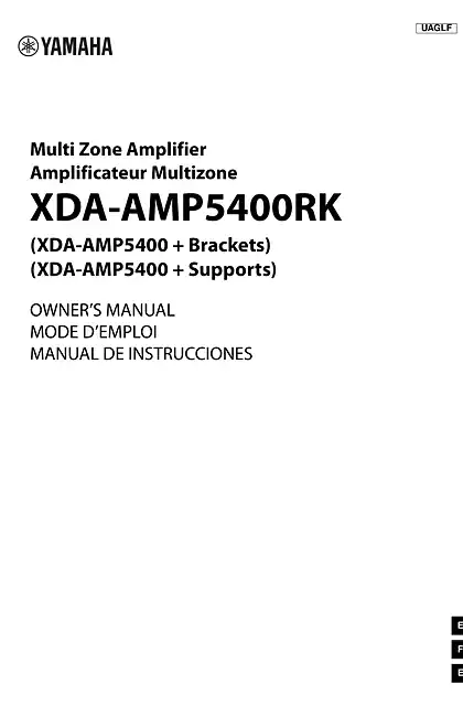 yamaha雅马哈XDA-AMP5400 Owner’s Manual